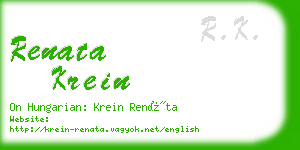 renata krein business card